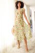 Yasmin "Ginkgo Leaves" Georgette Dress